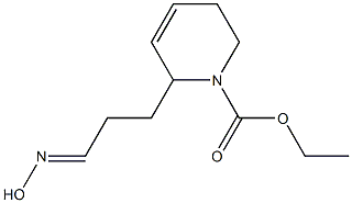 1,2,5,6-Tetrahydro-2-(3-hydroxyiminopropyl)pyridine-1-carboxylic acid ethyl ester Struktur