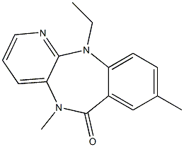 5,11-Dihydro-11-ethyl-5,8-dimethyl-6H-pyrido[2,3-b][1,4]benzodiazepin-6-one Struktur