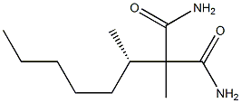 (-)-2-Methyl-2-[(S)-1-methylhexyl]malonamide Struktur