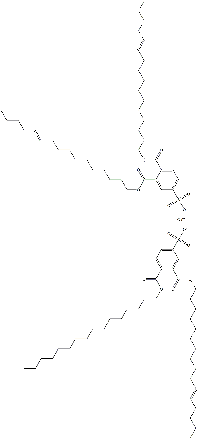 Bis[3,4-di(11-hexadecenyloxycarbonyl)benzenesulfonic acid]calcium salt Struktur