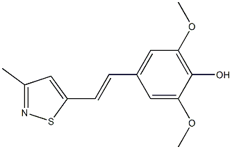 4-[(E)-2-(3-Methyl-5-isothiazolyl)ethenyl]-2,6-dimethoxy-phenol Struktur