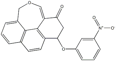 6-(3-Nitrophenoxy)phenanthro[4,5-cde]oxepin-4(6H)-one Struktur