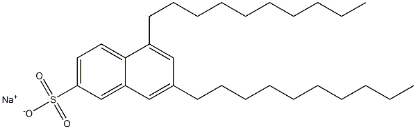 5,7-Didecyl-2-naphthalenesulfonic acid sodium salt Struktur