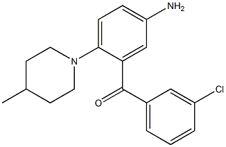 5-Amino-3'-chloro-2-(4-methyl-1-piperidinyl)benzophenone Struktur