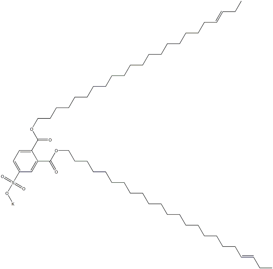 4-(Potassiosulfo)phthalic acid di(20-tricosenyl) ester Struktur