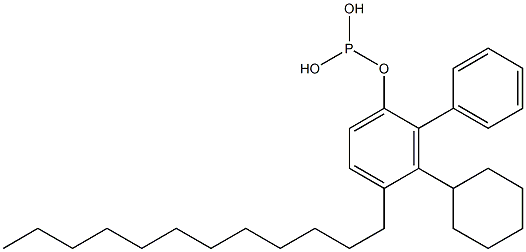 Phosphorous acid cyclohexylphenyl(4-dodecylphenyl) ester Struktur