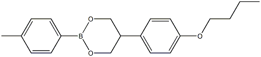 2-(4-Methylphenyl)-5-(4-butoxyphenyl)-1,3,2-dioxaborinane Struktur