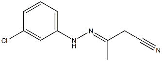 3-[2-(m-Chlorophenyl)hydrazono]butyronitrile Struktur