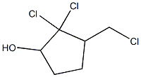 2,2-Dichloro-3-chloromethylcyclopentanol Struktur