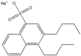 3,4-Dibutyl-1-naphthalenesulfonic acid sodium salt Struktur