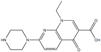 1-Ethyl-4-oxo-7-(1-piperazinyl)-1,4-dihydro-1,8-naphthyridine-3-carboxylic acid Struktur