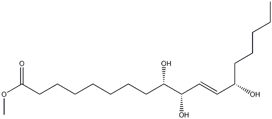 (9S,10S,11E,13S)-9,10,13-Trihydroxy-11-octadecenoic acid methyl ester Struktur