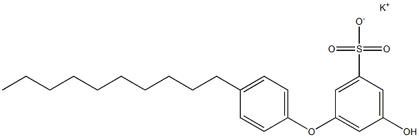 5-Hydroxy-4'-decyl[oxybisbenzene]-3-sulfonic acid potassium salt Struktur