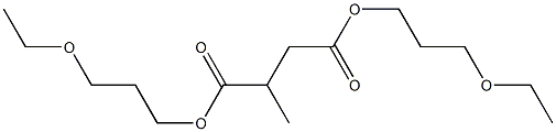 Methylsuccinic acid bis(3-ethoxypropyl) ester Struktur