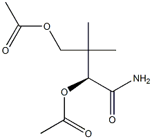 [S,(-)]-2,4-Bis(acetyloxy)-3,3-dimethylbutyramide Struktur