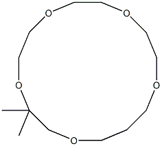 3,3-Dimethyl-1,4,7,10,13-pentaoxacyclohexadecane Struktur