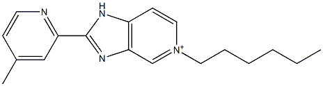 2-(4-Methylpyridin-2-yl)-5-hexyl-1H-imidazo[4,5-c]pyridin-5-ium Struktur