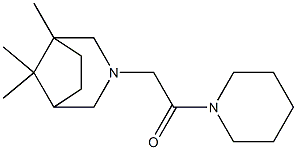 1-[(1,8,8-Trimethyl-3-azabicyclo[3.2.1]octan-3-yl)acetyl]piperidine Struktur