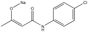 N-(4-Chlorophenyl)-3-(sodiooxy)crotonamide Struktur