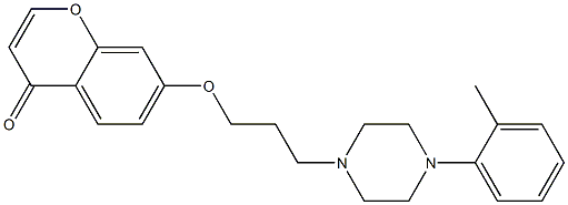 7-[3-[4-(2-Methylphenyl)-1-piperazinyl]propyloxy]-4H-1-benzopyran-4-one Struktur