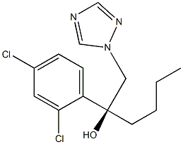 (S)-2-(2,4-Dichlorophenyl)-1-(1H-1,2,4-triazole-1-yl)hexane-2-ol Struktur