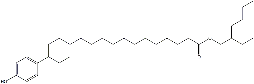 16-(4-Hydroxyphenyl)stearic acid 2-ethylhexyl ester Struktur