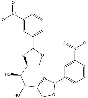 1-O,2-O:5-O,6-O-Bis(3-nitrobenzylidene)-L-glucitol Struktur