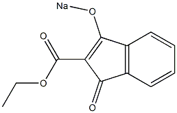 3-(Sodiooxy)-1-oxo-1H-indene-2-carboxylic acid ethyl ester Struktur