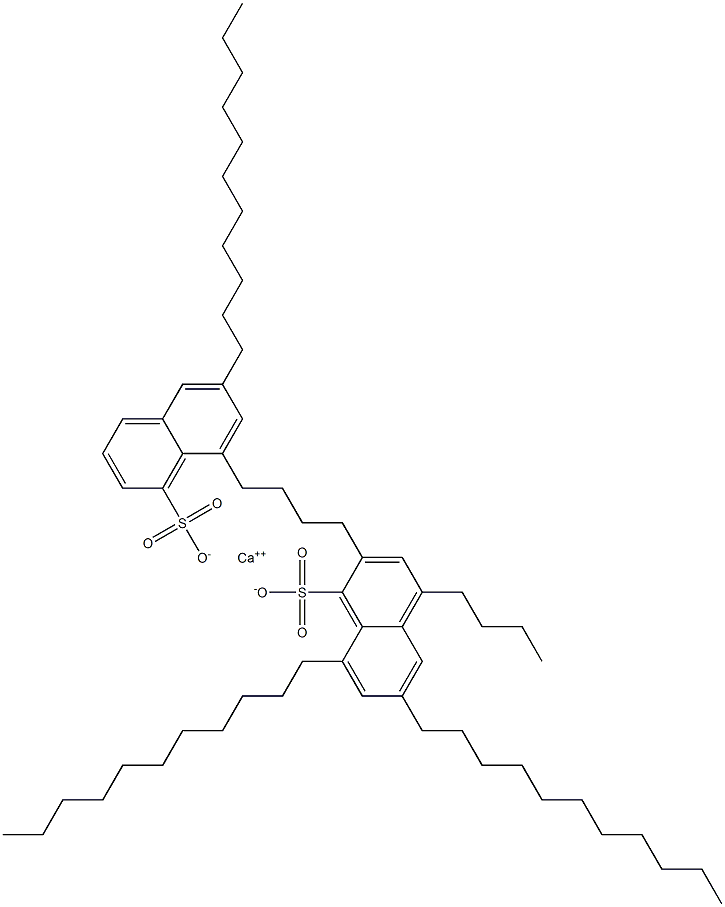 Bis(6,8-diundecyl-1-naphthalenesulfonic acid)calcium salt Struktur