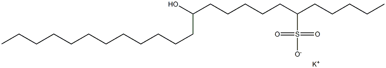 12-Hydroxytetracosane-6-sulfonic acid potassium salt Struktur