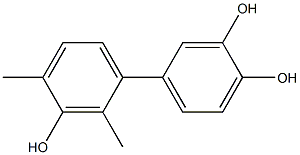 2',4'-Dimethyl-1,1'-biphenyl-3,3',4-triol Struktur