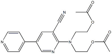 6-[Bis[2-(acetoxy)ethyl]amino]-3,4'-bipyridine-5-carbonitrile Struktur