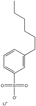 3-Hexylbenzenesulfonic acid lithium salt Struktur