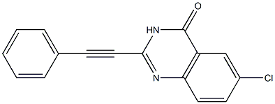 6-Chloro-2-phenylethynylquinazolin-4(3H)-one Struktur