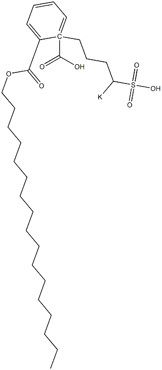 Phthalic acid 1-heptadecyl 2-(4-potassiosulfobutyl) ester Struktur