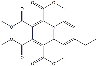 8-Ethyl-9aH-quinolizine-1,2,3,4-tetracarboxylic acid tetramethyl ester Struktur