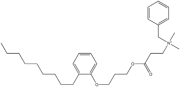 N,N-Dimethyl-N-benzyl-N-[2-[[3-(2-nonylphenyloxy)propyl]oxycarbonyl]ethyl]aminium Struktur