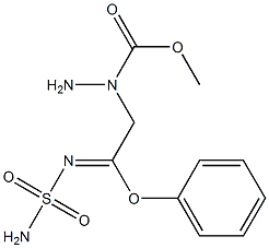 [1-[2-(Sulfamoylimino)-2-phenoxyethyl]hydrazino]formic acid methyl ester Struktur