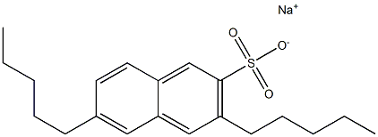 3,6-Dipentyl-2-naphthalenesulfonic acid sodium salt Struktur