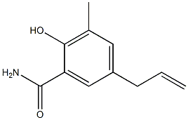 5-Allyl-3-methylsalicylamide Struktur