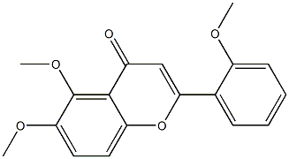 2-(2-Methoxyphenyl)-5,6-dimethoxy-4H-1-benzopyran-4-one Struktur