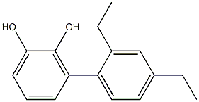 3-(2,4-Diethylphenyl)benzene-1,2-diol Struktur