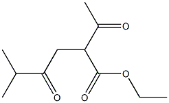 2-Acetyl-4-oxo-5-methylhexanoic acid ethyl ester Struktur