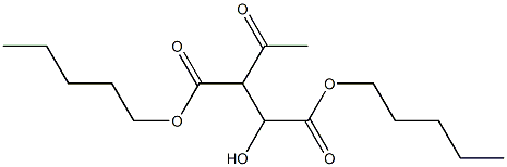 3-Acetyl-L-malic acid dipentyl ester Struktur