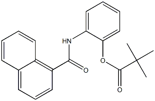 2,2-Dimethylpropanoic acid 2-(1-naphthoylamino)phenyl ester Struktur