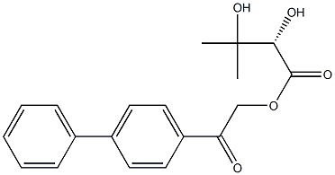 [S,(+)]-2,3-Dihydroxy-3-methylbutyric acid p-phenylphenacyl ester Struktur