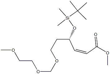 (2Z,4S)-4-(tert-Butyldimethylsiloxy)-6-[(2-methoxyethoxy)methoxy]-2-hexenoic acid methyl ester Struktur