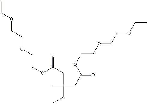 3-Ethyl-3-methylglutaric acid bis[2-(2-ethoxyethoxy)ethyl] ester Struktur