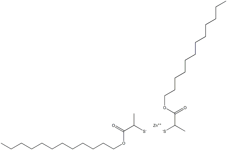 Zinc bis[1-(dodecyloxycarbonyl)ethanethiolate] Struktur