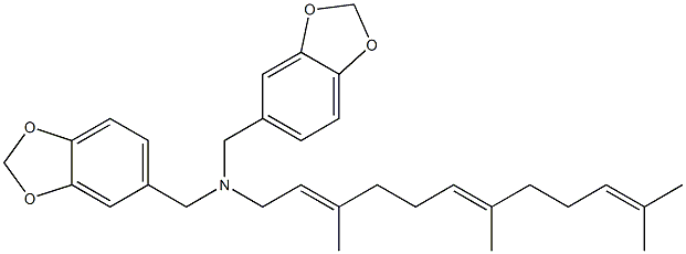 N,N-Bis(1,3-benzodioxol-5-ylmethyl)-3,7,11-trimethyl-2,6,10-dodecatrien-1-amine Struktur